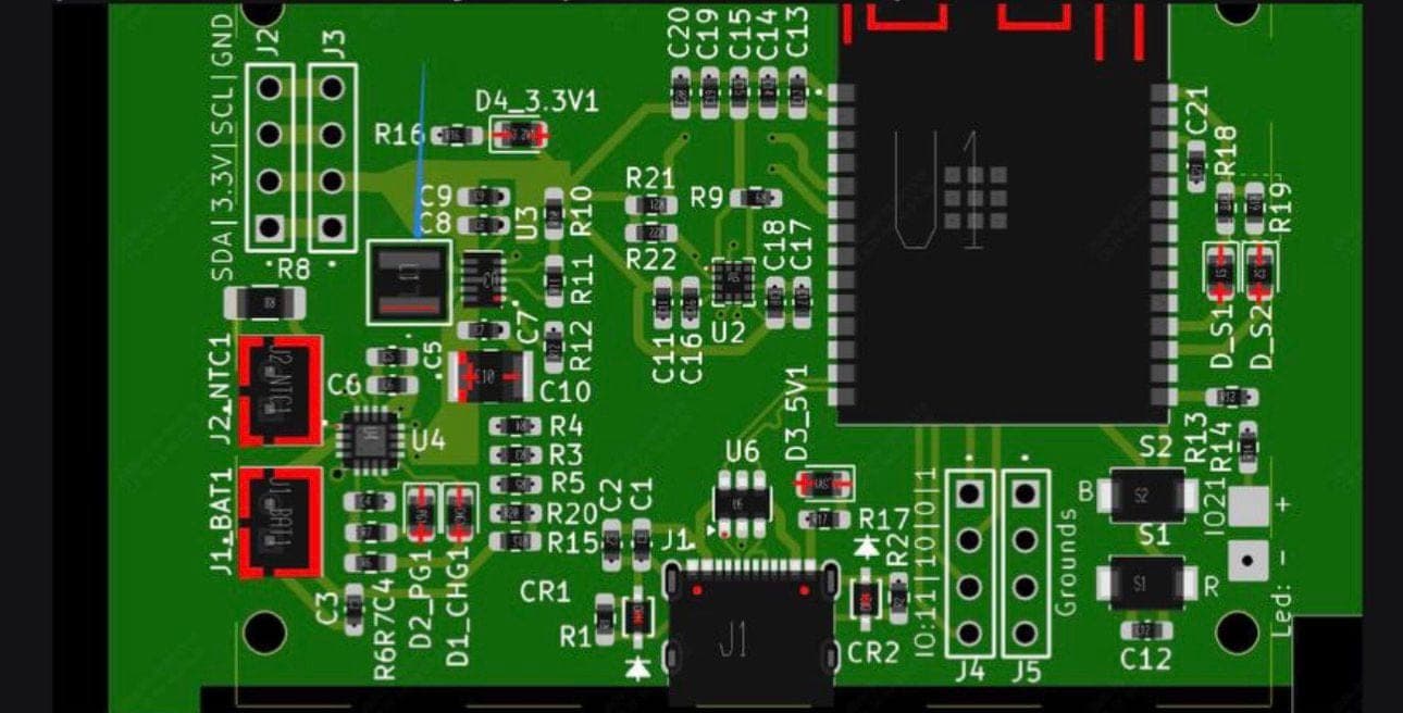 ClearZone PCB version three, the final production design rendered from the board layout